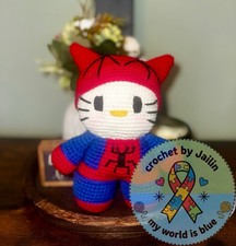 crochet by Jailin Crochet Hello Kitty Spider-Man Stuffed Animal Small