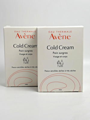 2 X Avene Cold Cream Ultra Rich Soap Free Cleansing Bar 100g EXP: 06/2030