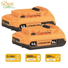 2Packs DCB203 20V 3.0Ah Lithium-ion Replacement Battery for Dewalt 20 Volt Max