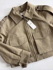 BNWT Marks & Spencer Tan Cropped Utility Trench Jacket Size 14 SOLD OUT