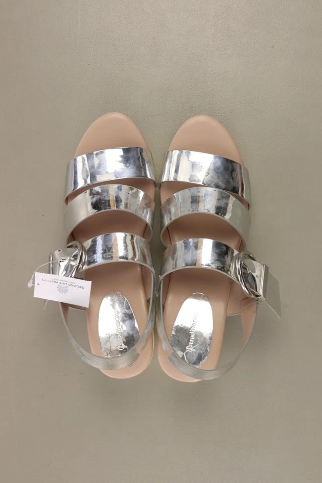 ✨ Stradivarius sandalo per le signore taglia 37 d'argento ✨ - Immagine 3 di 4