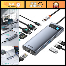 9-in-1 USB-C Hub Docking Station for Laptops, Dual Monitor Support, 4K 120Hz