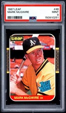 Psa 9 Mint 1987 Leaf Mark Mcgwire 46 As Rated Rookie 10251 B318