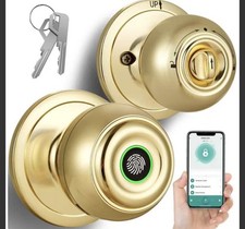 Fingerprint Door Lock, Smart Fingerprint Door Knob with Lock, Biometric Door