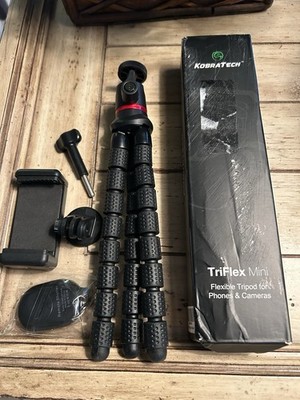 KobraTech TriFlex Mini Flexible Tripod for iPhone, Android, & GoPro Complete Kit