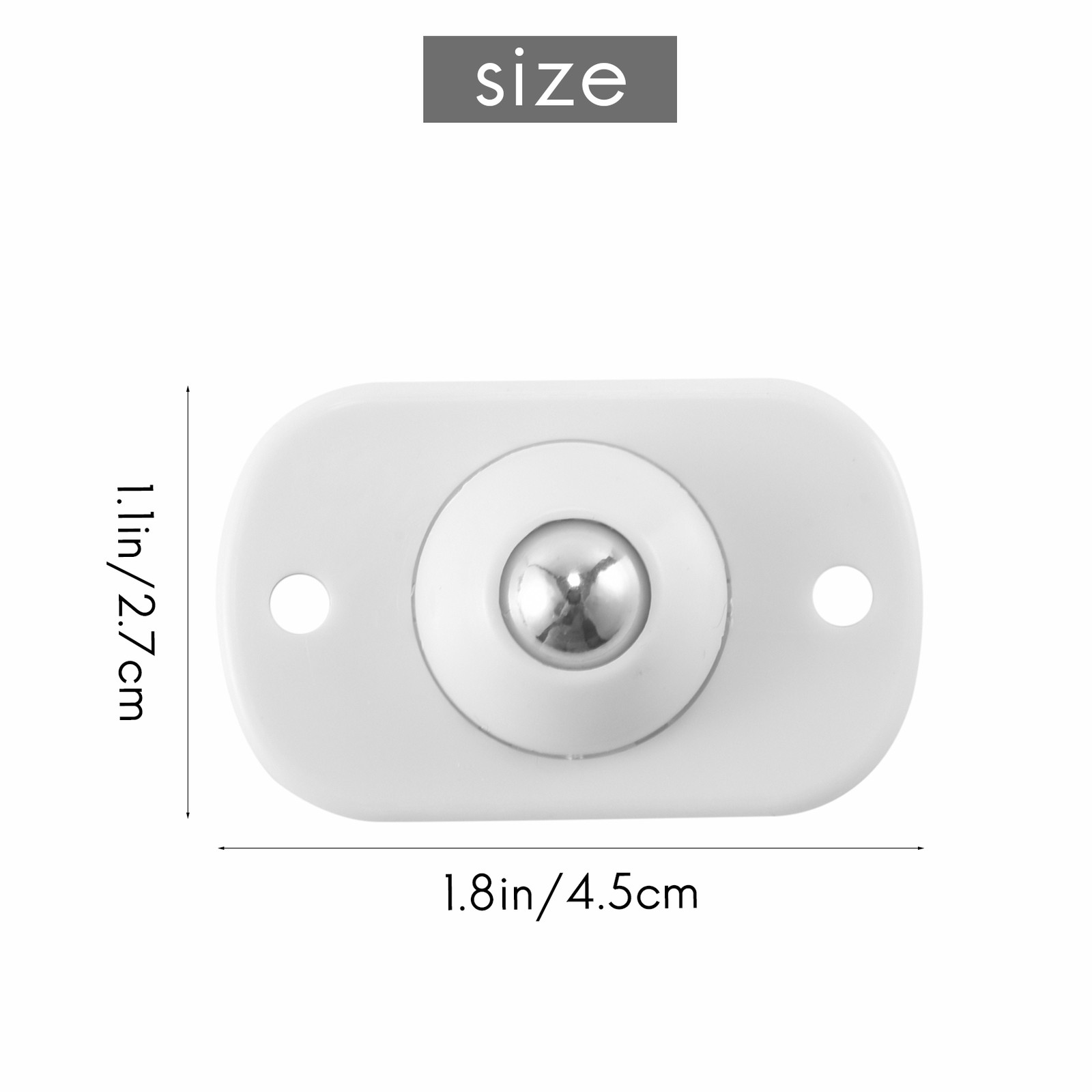 2X(16Pcs Stainless Steel  Swivel Caster Wheels with 360 Degree Rotation for7678