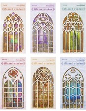 Holographic Transparent Glitter Stickers 60 Pieces Window Frame Scrapbook