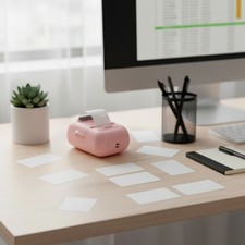 Bluetooth Wireless Thermal Label Printer Compact Smart Sticker Maker Home Office