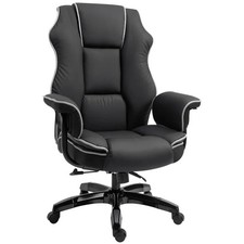 Vinsetto PU Leather Office Chair High-Back Computer Office Gaming Chair Black