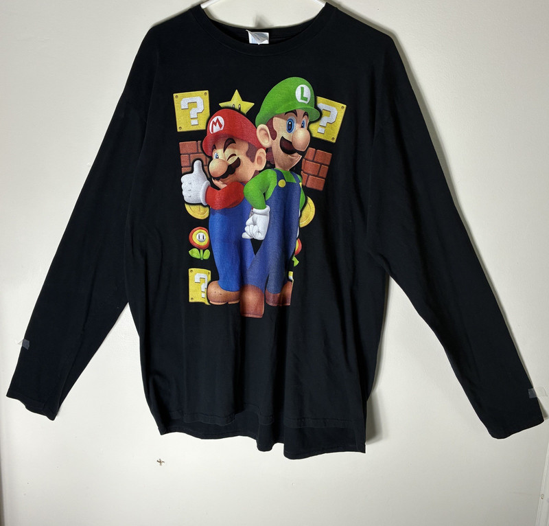 Mario & Luigi Nintendo T Shirt Long Sleeve 2XL