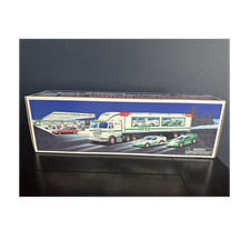 Hess Toy Truck and Racers 1997 Original Gas & Oil Collectible