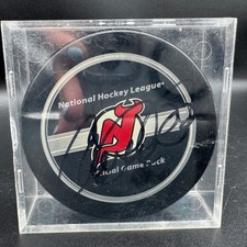 Claude Lemieux NJ Devils Autographed NHL Official Game Puck Ultra Pro Case