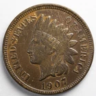 1907 Indian Head Penny Cent Extremely Fine (XF)