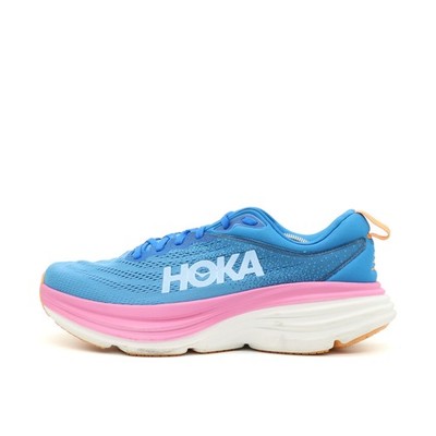 Hoka One Damen Bondi 8 Schuhe Blau Rosa Mesh Niedrig Laufschuhe EU 42 2/3