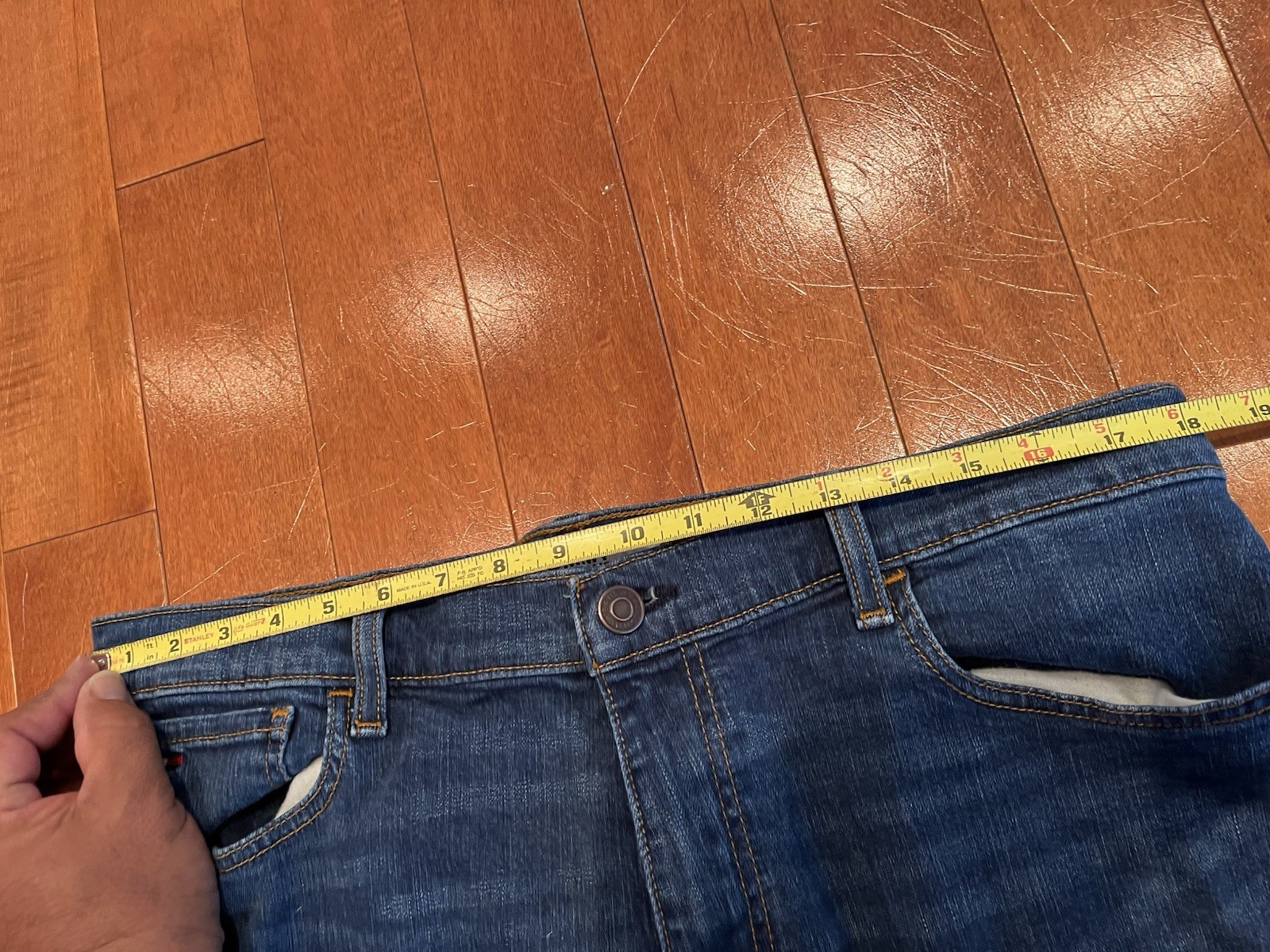 Boho, up cycle, Women's Blue Patchwork Distressed… - image 7