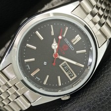 AUTOMATIC VINTAGE REFURBISHED SEIKO EXPO 70 JAPAN MENS BLACK WATCH a446080-3