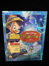 Pinocchio Blu-ray  DVD 70th Anniversary 2-Disc Platinum Edition Disney - Mint