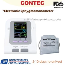New CONTEC08A Digital Blood Pressure Monitor Automatic NIBP Adult cuff,USA ship