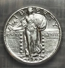 1929 Standing Liberty quarter, ICG AU-55