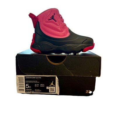 Air Jordan Drip 23 TD Toddler Rain Shoes Pink & Black Size 5C W/ Box CT5799-600