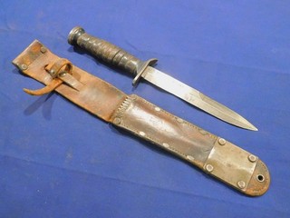 WWII US M3 Imperial 1943 Blade Mark Trench Fighting Knife Dagger in M6 Scbd