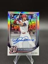 2025 Bowman Chrome RC REFRACTOR AUTO #/499 Dylan Crews Rookie CRA-DC Nationals