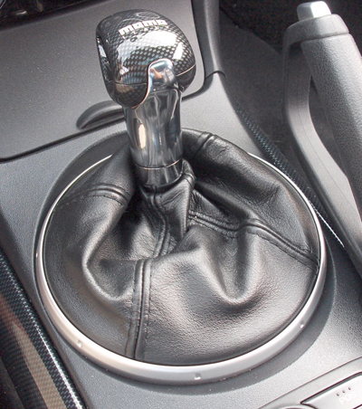 Mazda RX8 Black Real Leather Custom Gear Gaitor Made in UK