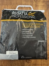 Dziecięce spodnie wierzchnie Regatta Stormbreak, Fabrycznie nowe z metką, Wiek 5-6 lat, Czarne, Wodoodporne