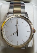 Fossil FS5441 The Minimalist 3h Quartz Mens 44mm Gold Silver 2 Tone Watch