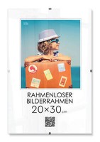 Cliprahmen 20X30 Cm Rahmenloser Bilderrahmen Bildhalter Mit Kunstglas Plexi