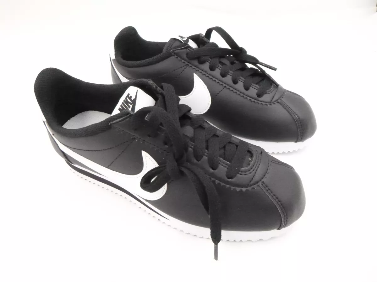 Nike Cortez Basic Leather Classic Black / White 2018 Model Womens Size 6.5
