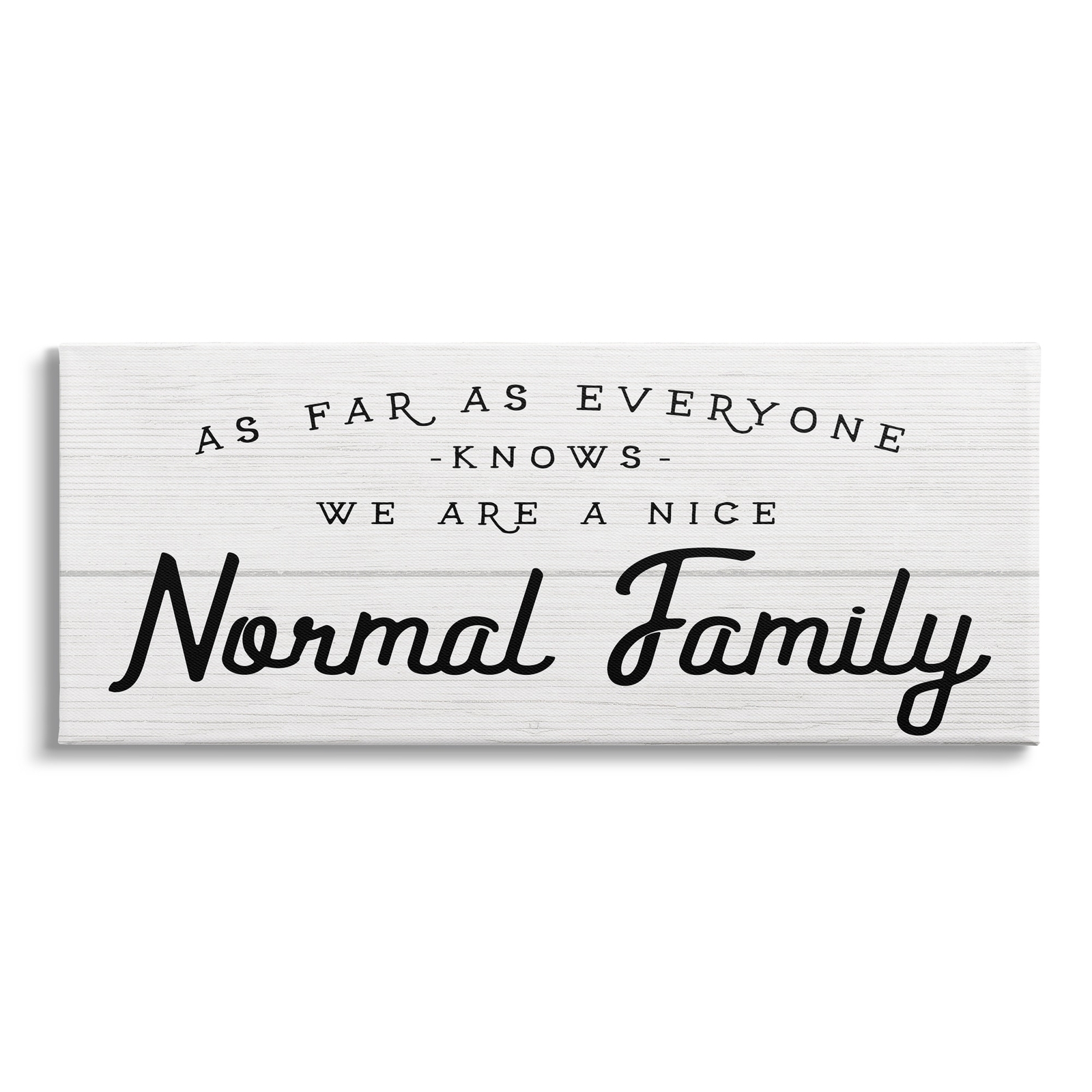 Stupell Funny Motivational Phrase Nice Normal Family Quote Wall Art
