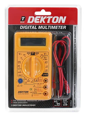 DEKTON Digital LCD Multimeter Voltmeter Ammeter OHM AC DC Circuit Checker Tester
