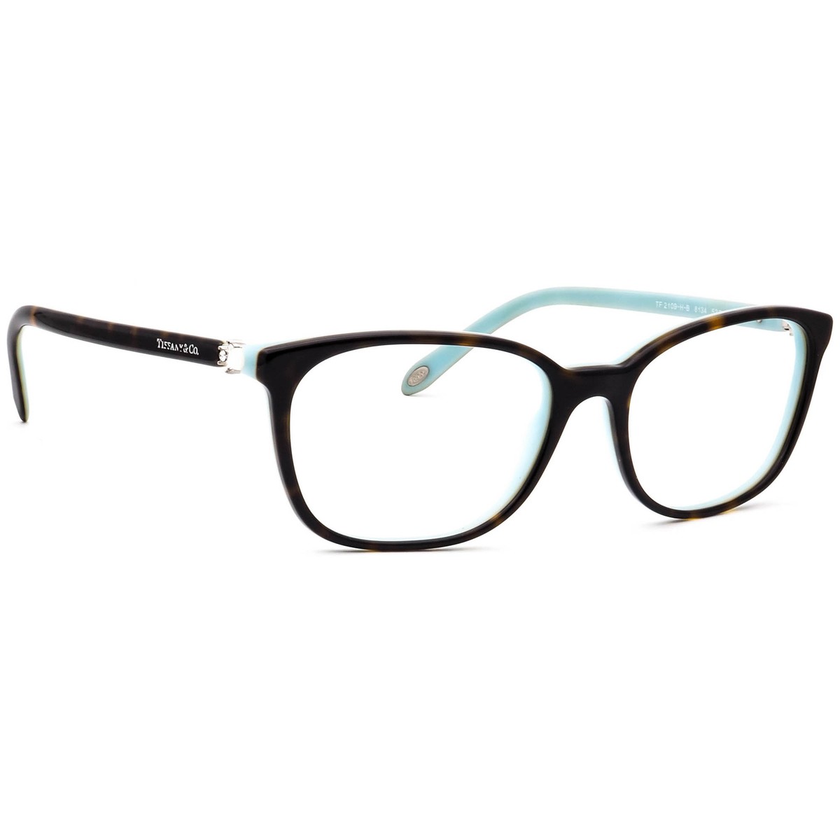Tiffany Eyeglasses TF 2109-H-B 8134 Tortoise/Blue Crystals