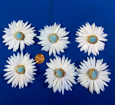 Pale Blue Daisies - Japan - Millinery - Vintage