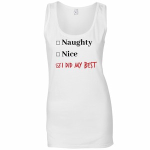 christmas vest top ladies