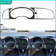 3pcs Real Carbon Fiber Dashboard Speedometer Panel Cover Trim For Saab 9-3 03-11