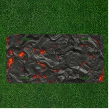 Custom Personalized License Plate Tag With Earthquake LAVA Ground Design NEW