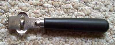 Pampered Chef Stainless Citrus Lemon Zester Scorer Grater Black Handle