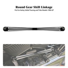 Black Cnc Shifter Rod Round End Shift Linkage Link Fit For Touring Trike Softail