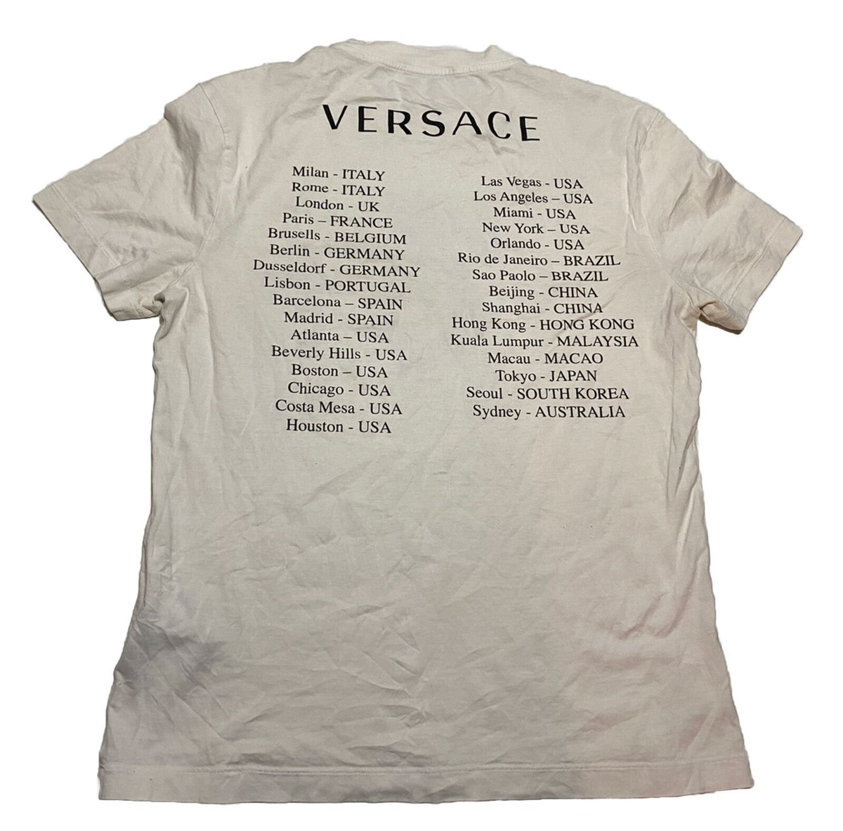 SS19 Versace T Shirt Crest-print T-shirt Size Medium City Banned