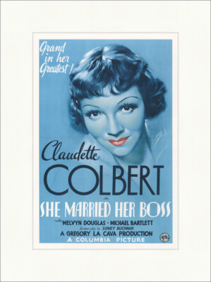 She married her Boss Jack Meyers Claudette Colbert Kunstdruck Plakatwelt 524