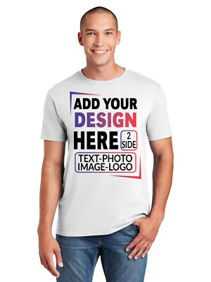 Personalized Custom TShirt Print Your Logo Photo Custom Made Shirt Gildan Soft