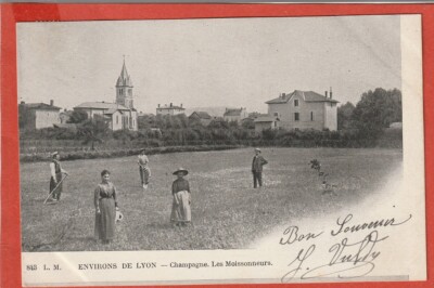 CPA - CHAMPAGNE AU MONT D'OR - 69 - LES MOISSONNEURS