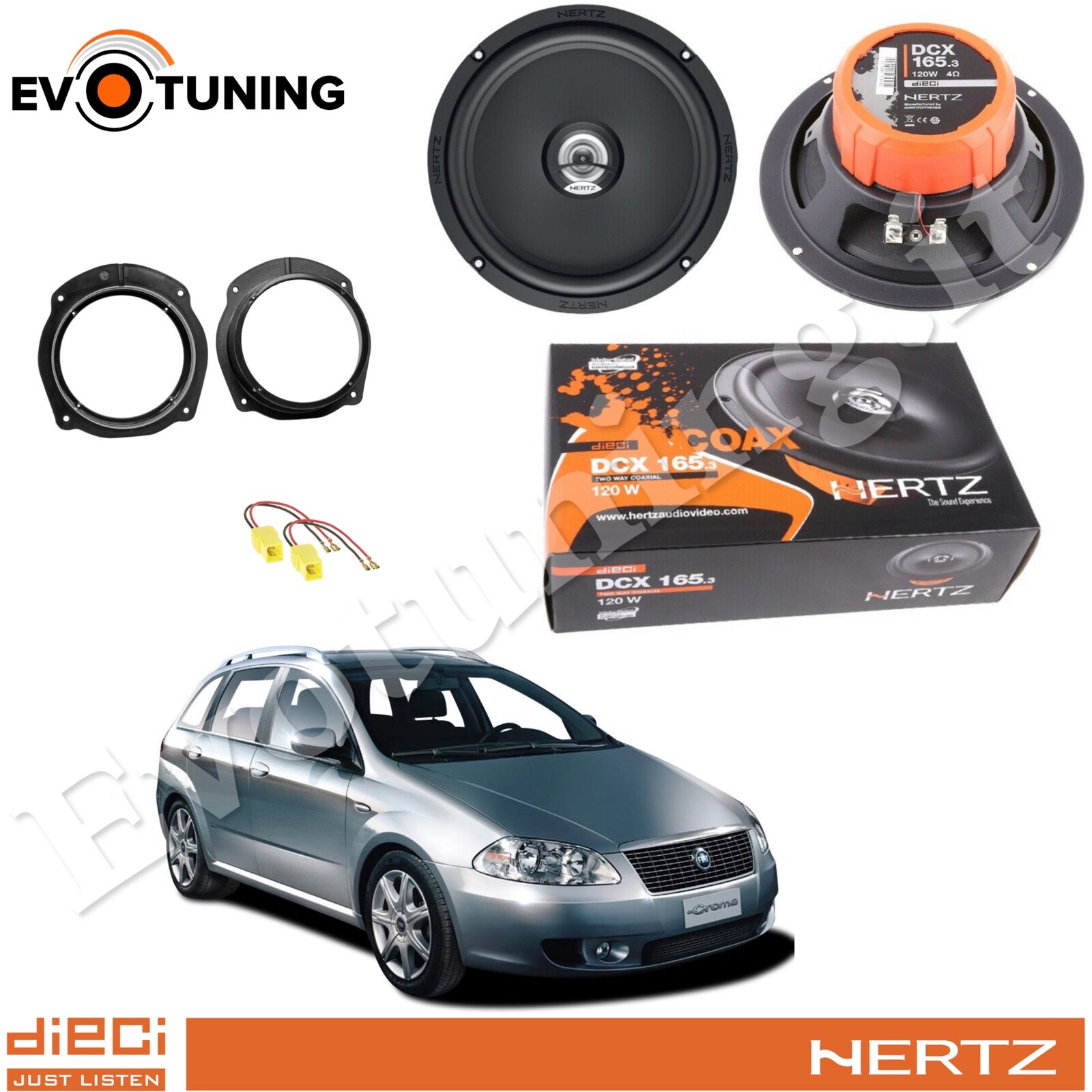 Hertz DCX 165.3 Fiat Croma: Kit Casse 165mm Alta Efficienza