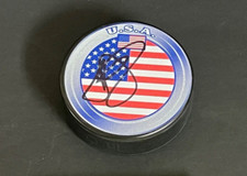 Justin Abdelkader Detroit Red Wings Auto Signed USA Puck Beckett Hologram