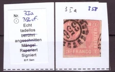 Bavaria MiNr 3 Ia Canceled With MRS 356 Nuremberg Certified Sem