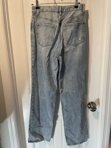 Pacsun Womens Boyfriend Jeans Destroyed 90's Size 28 Wide Leg Long 32” Y2K - Picture 8 of 12