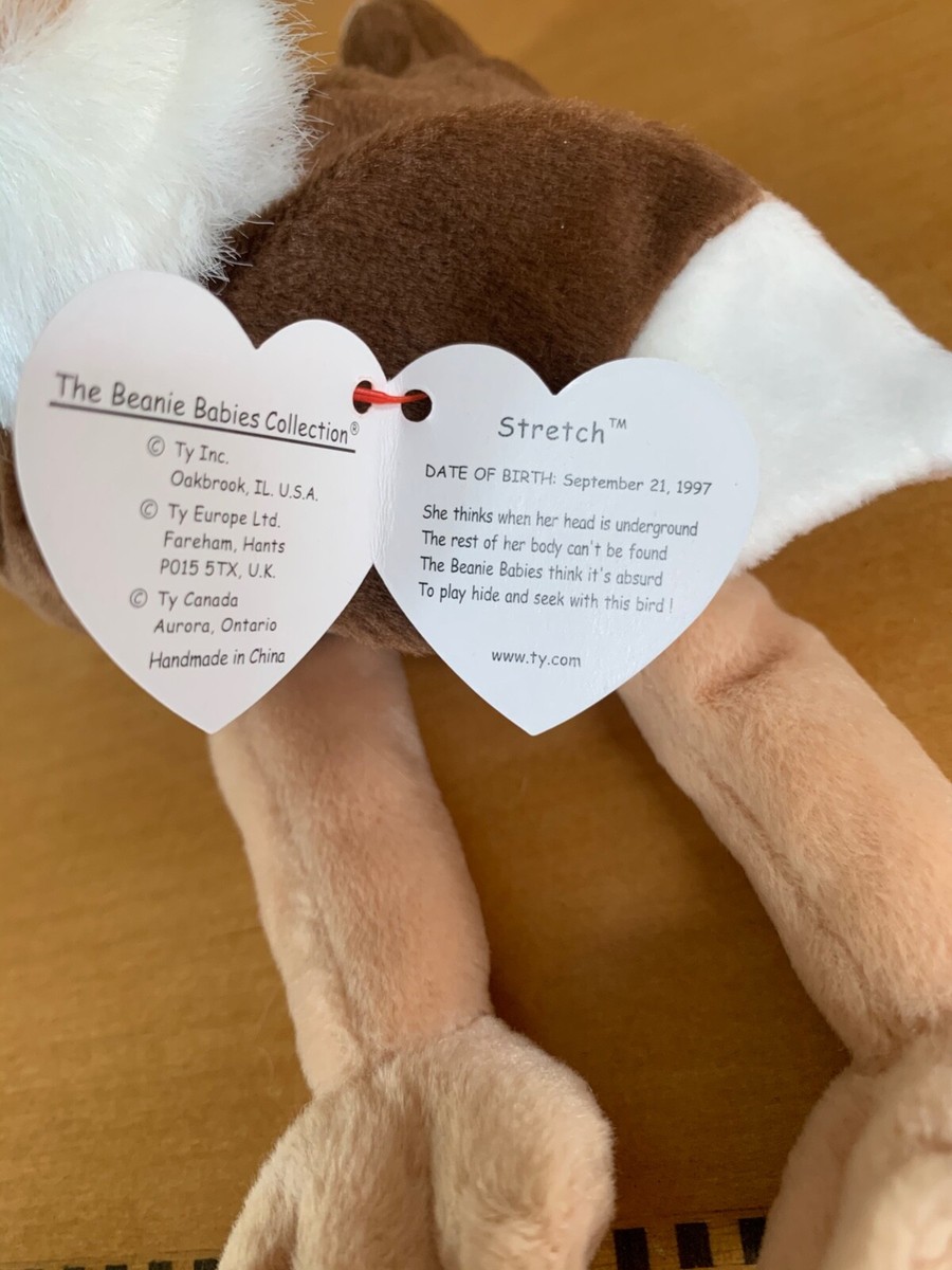 Ty Beanie Babies - Stretch (September 21, 1997) RARE with Errors