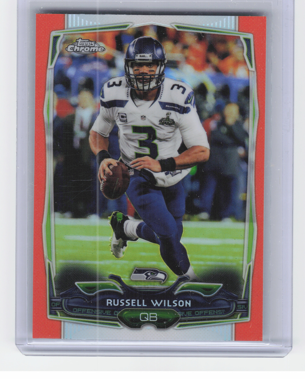 2014 Topps Chrome #102 Russell Wilson Orange Refractor